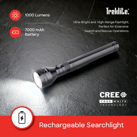 Rechargeable LED flashlight combo 2 pack 2500m range 7000mAh battery sanford 3