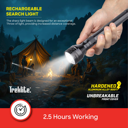 Rechargeable LED flashlight combo 2 pack 2500m range 7000mAh battery sanford 5