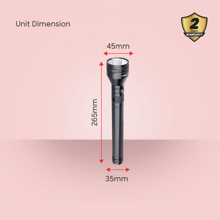 Rechargeable LED flashlight combo 2 pack 2500m range 7000mAh battery sanford 6