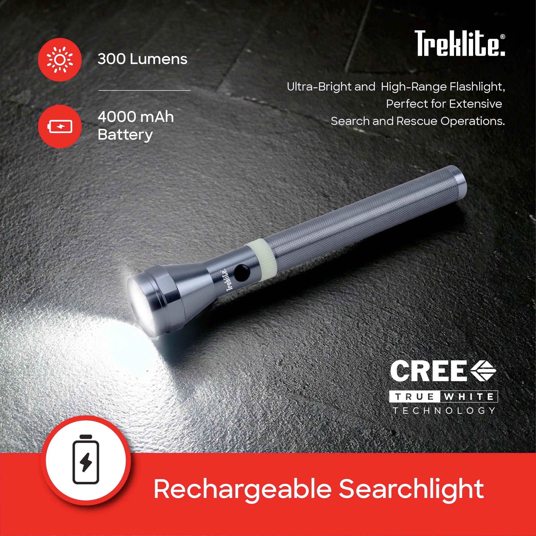 best rechargeable led flashlight Treklite Combo 3 Pack sanford 3