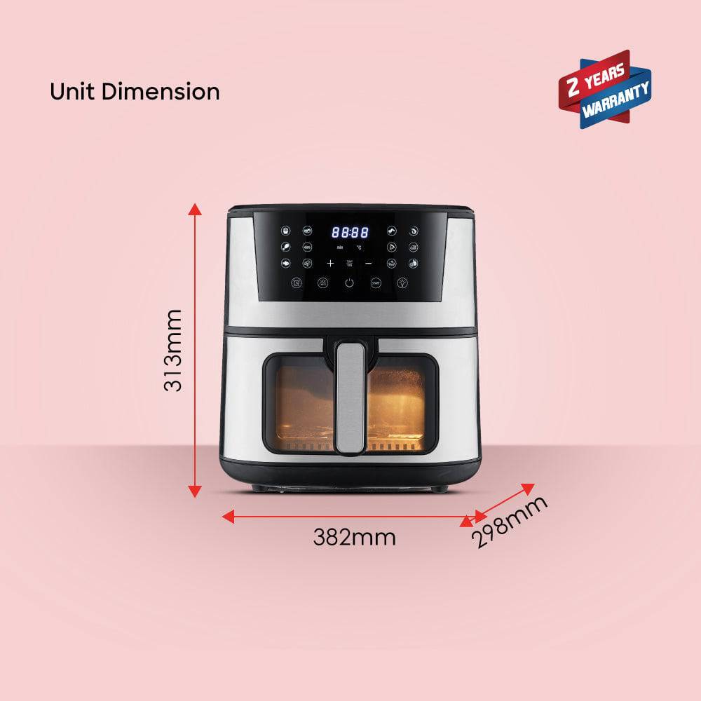 Sanford SF2454AF BS 7L Digital Air Fryer Complete Set