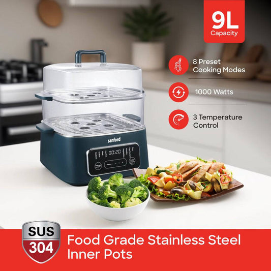 Sanford 9L Large-Capacity Multi-Function Food Steamer & Hot Pot | SF5754FS - SANFORD MIDDLE EAST DWC L.L.C