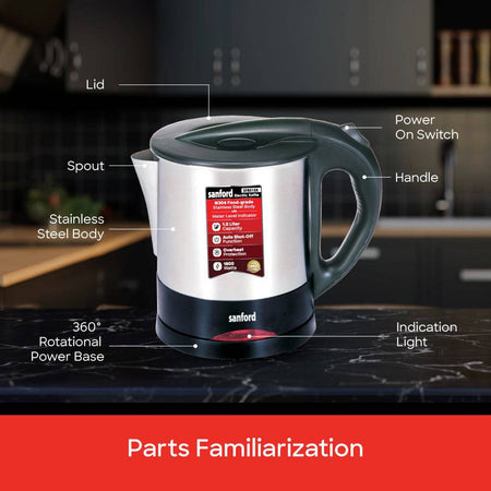 Sanford stainless steel kettle water level indicator window
