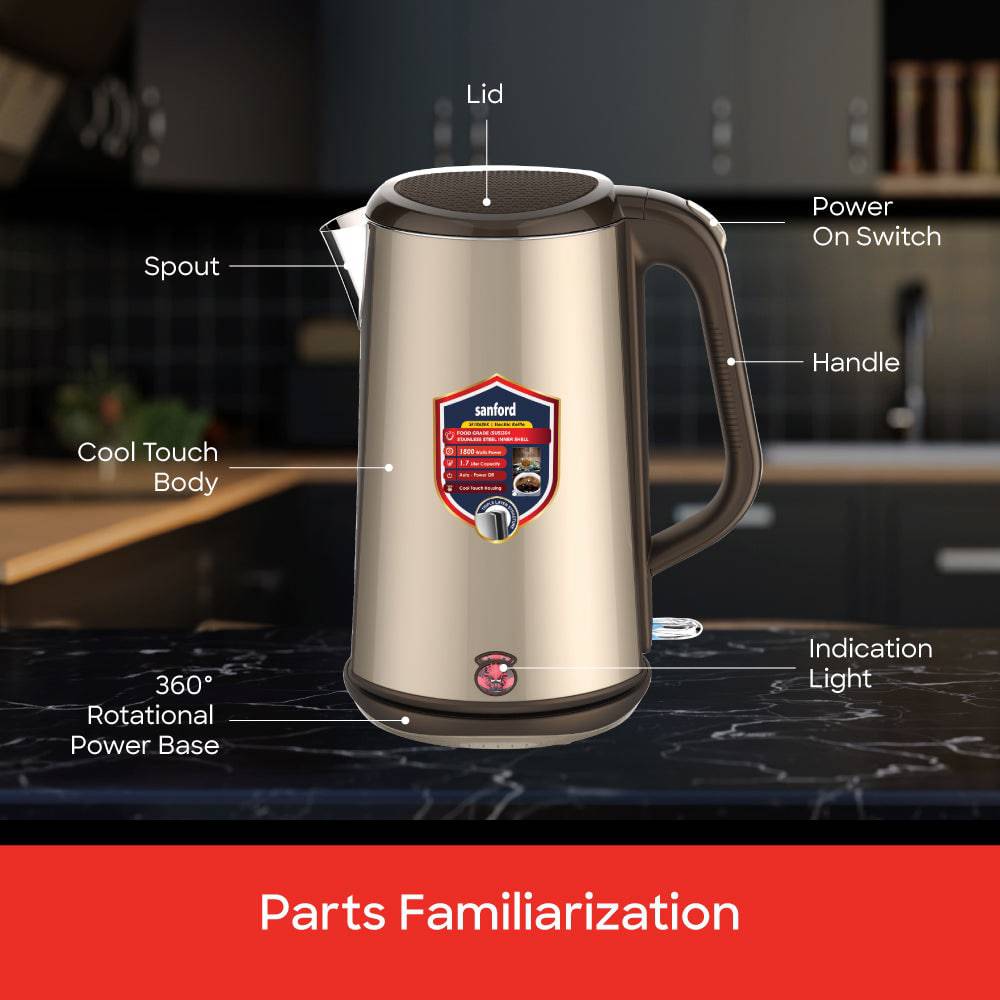 Sanford Double Layer Cordless Electric Kettle | SF1868EK