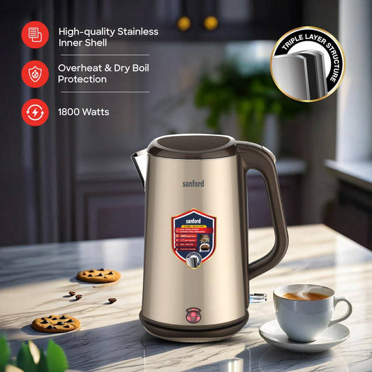Sanford Double Layer Cordless Electric Kettle | SF1868EK