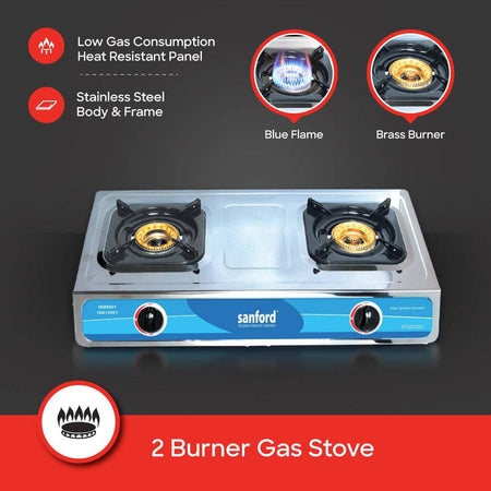 Sanford SF5220GC Gas Stove Burner Configuration Detail