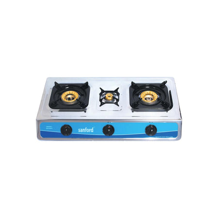 Sanford 3-Burner Stainless Steel Gas Stove with FSD & Auto Ignition | SF5310GC 