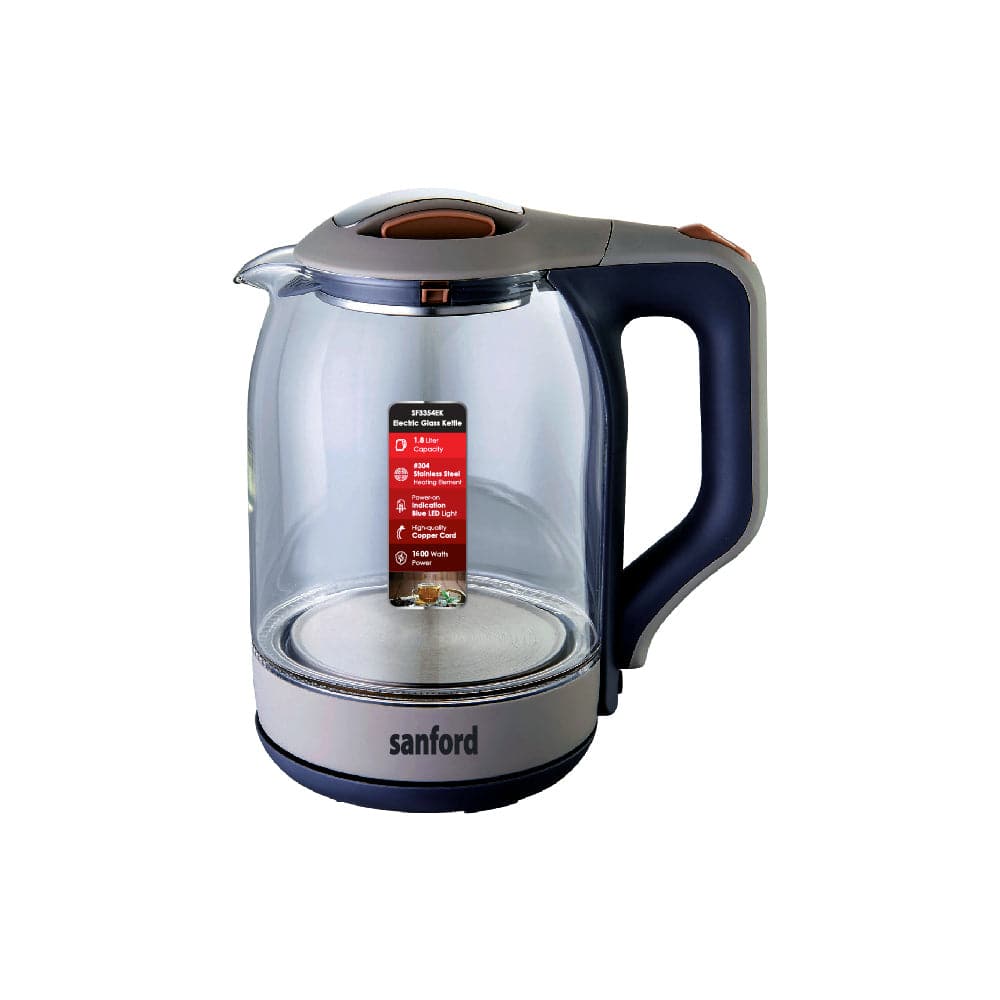 Sanford 1.8L Glass Electric Kettle with Auto Shut-Off | SF3354EK