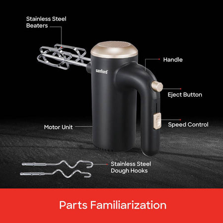 Sanford SF1336HM Ergonomic Hand Mixer Design