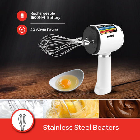 Sanford SF1333HM Rechargeable Hand Mixer Ergonomic Design