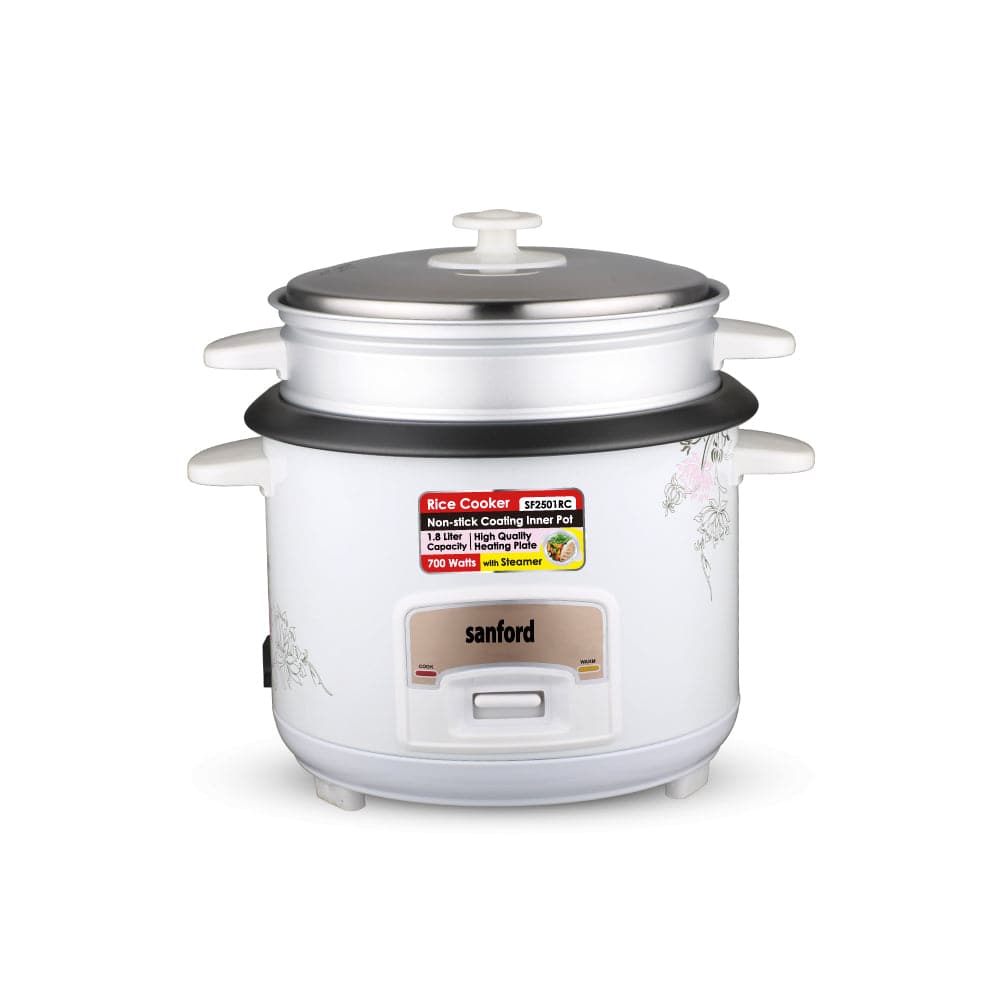 Sanford 1.8L Electric Rice Cooker With Steamer | SF2501RC - SANFORD MIDDLE EAST DWC L.L.C