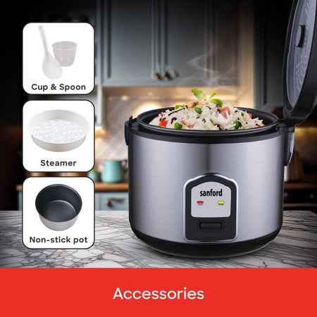Sanford SF1196RC Rice Cooker Keep Warm Function