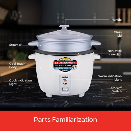 Sanford SF1157RC 600ml Rice Cooker Control Panel