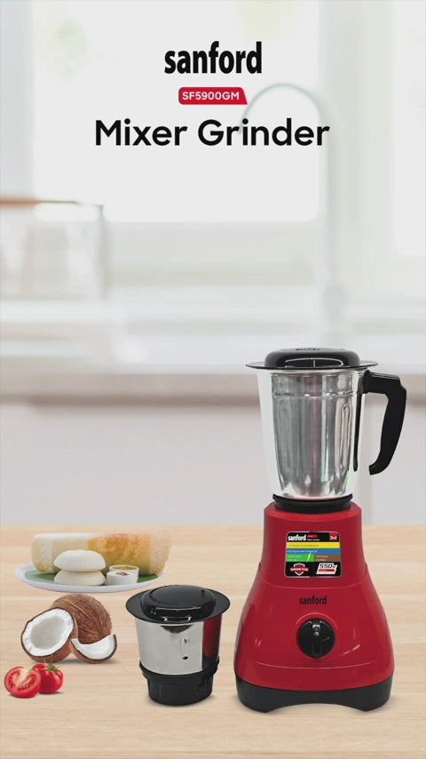 Sanford Mixer Grinder 2 in 1 550W 3 Speed Control Stainless Steel Jars - SF5900GM